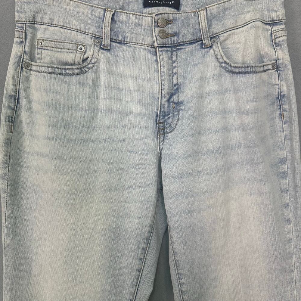 Aeropostale Low Rise Flare Jeans Light Wash Y2K Stretch Denim Size 14R - Picture 6 of 14
